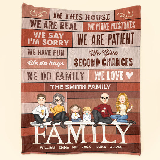 In This House We Do Family - Personalized Blanket
