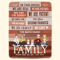 In This House We Do Family - Personalized Blanket