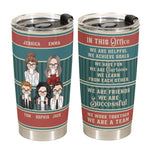 In This Office We Are A Team - Personalized Tumbler Cup - Christmas, Birthday, Leaving Gift For Colleagues, Coworkers, Work Friends