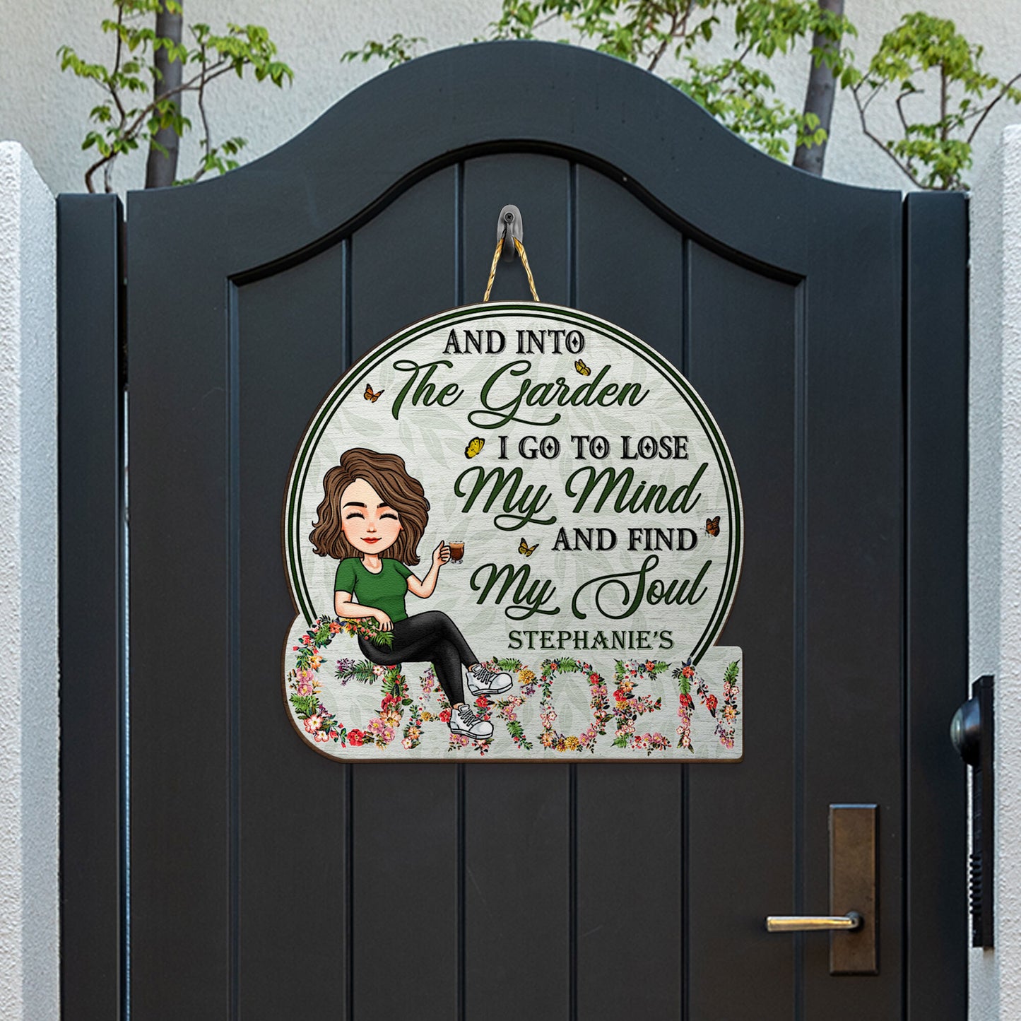 Into The Garden - Lose My Mind - Personalized Custom Shaped Wood Sign