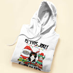 Is This Jolly Enough - Personalized Shirt - Christmas Gift For Cat Lovers, Cat Mom, Cat Dad - Glaring Cat