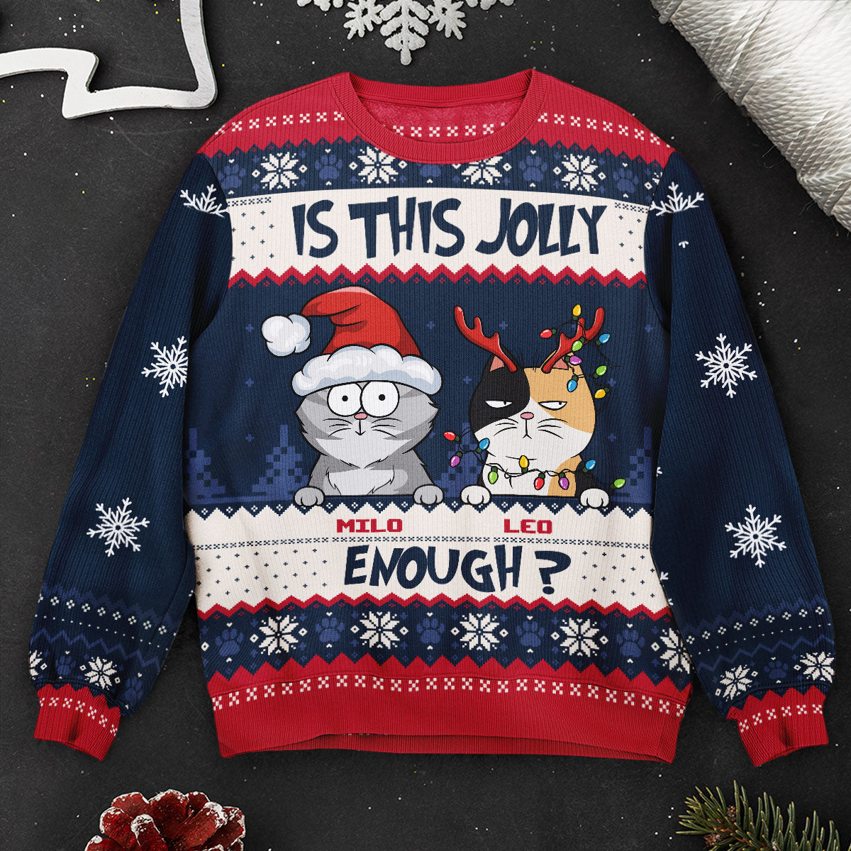 Is This Jolly Enough? - Personalized Ugly Sweater