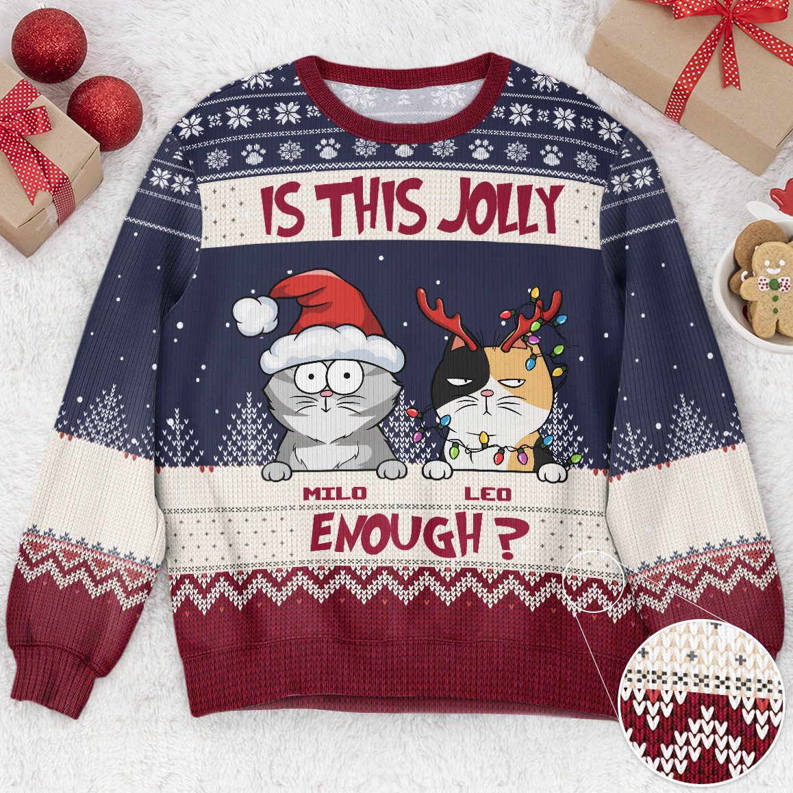 Is This Jolly Enough? - Personalized Ugly Sweater