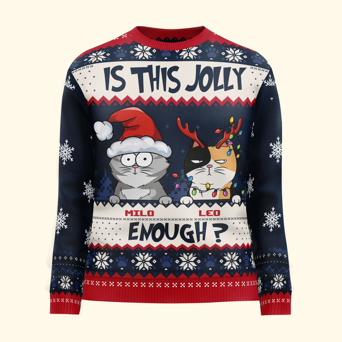 Is This Jolly Enough? - Personalized Ugly Sweater