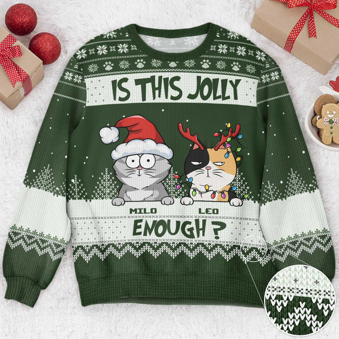 Is This Jolly Enough? - Personalized Ugly Sweater