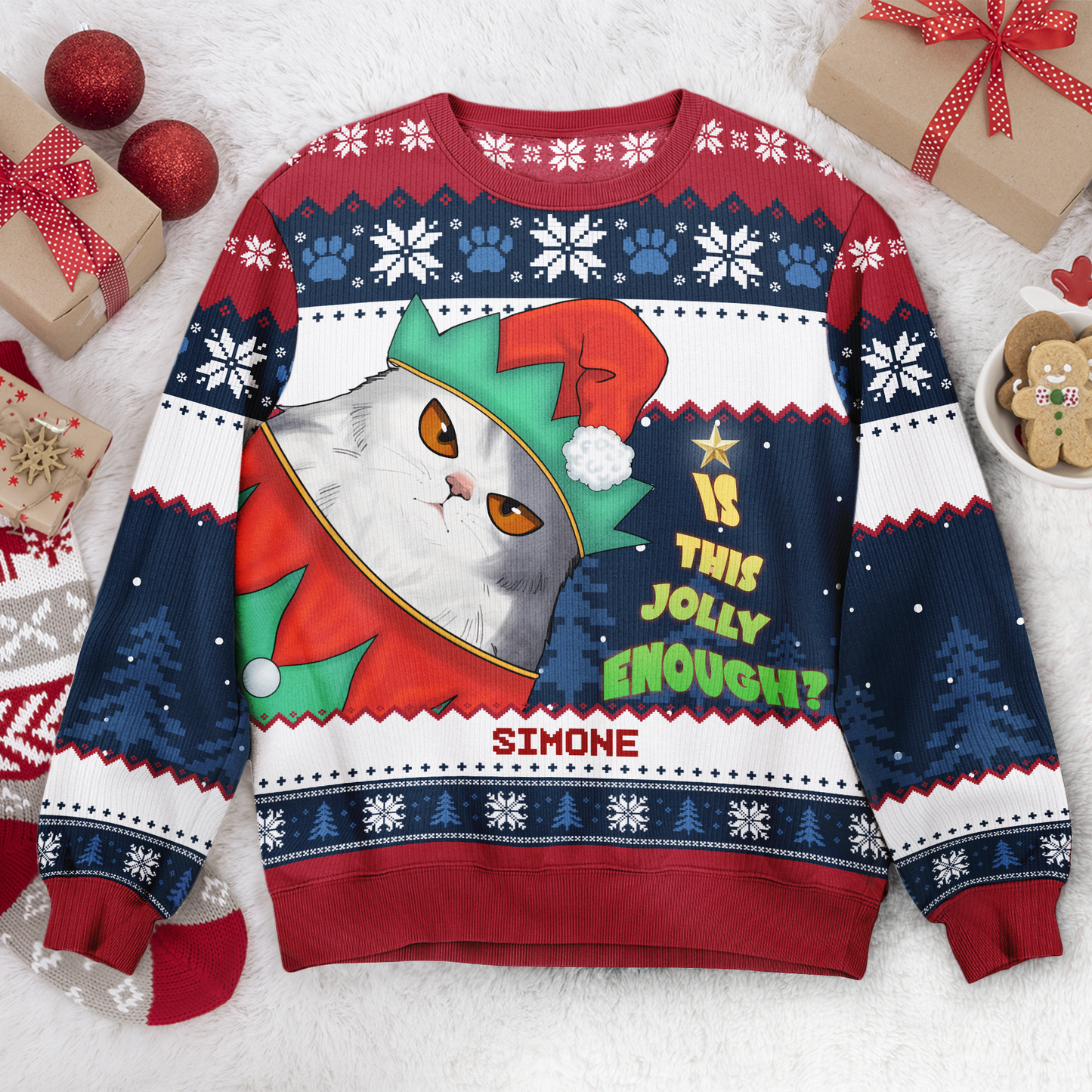 Is This Jolly Enough? - Personalized Ugly Sweater