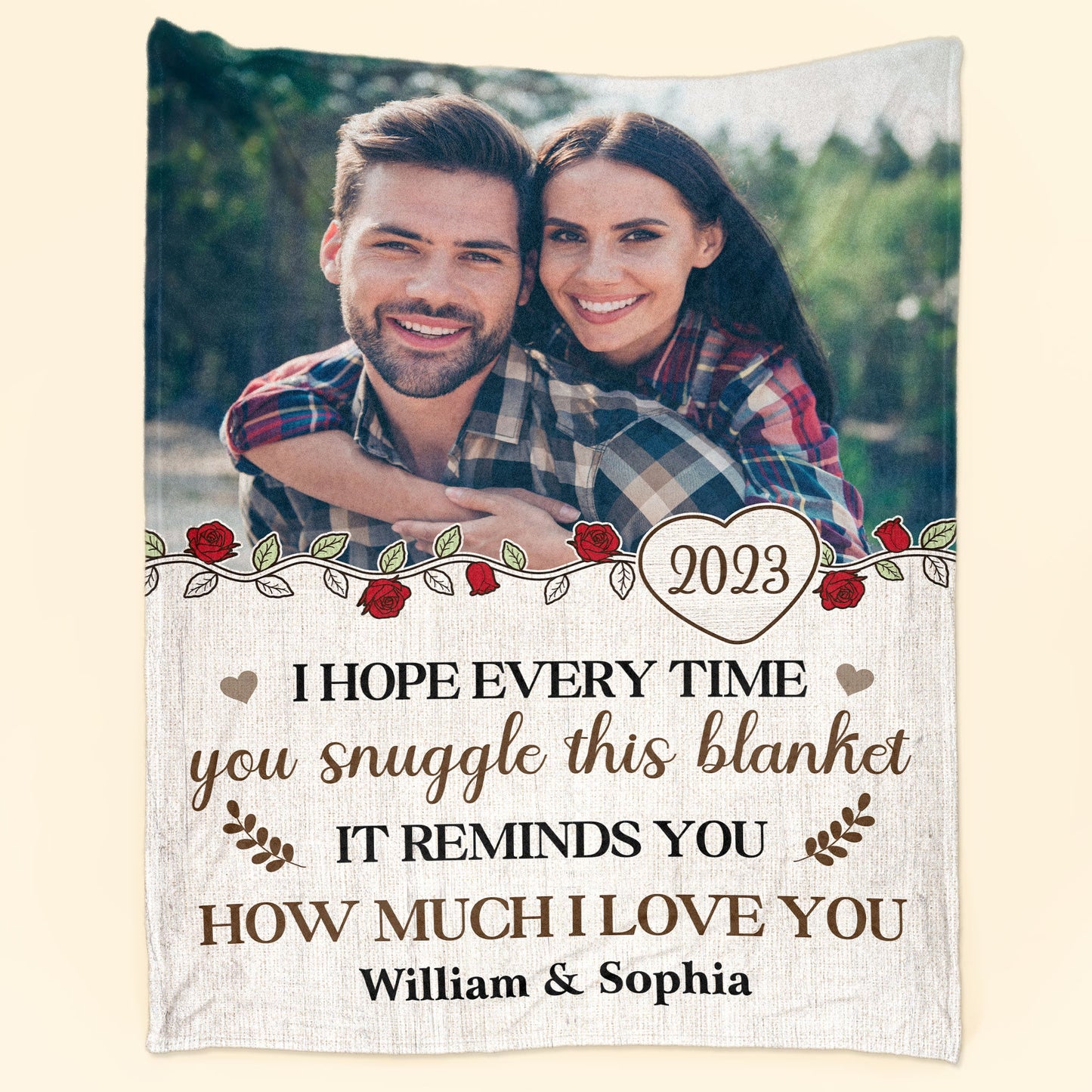 It Reminds You How Much I Love You - Personalized Photo Blanket