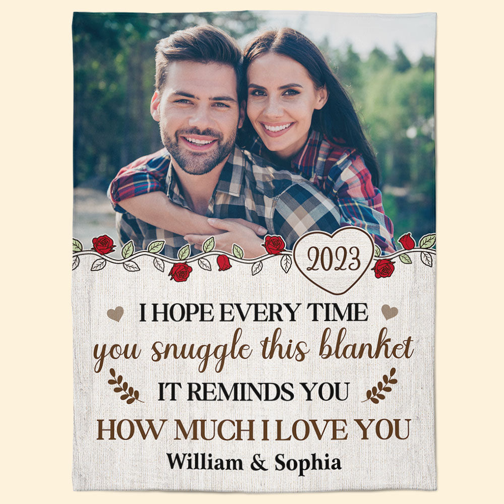 It Reminds You How Much I Love You - Personalized Photo Blanket