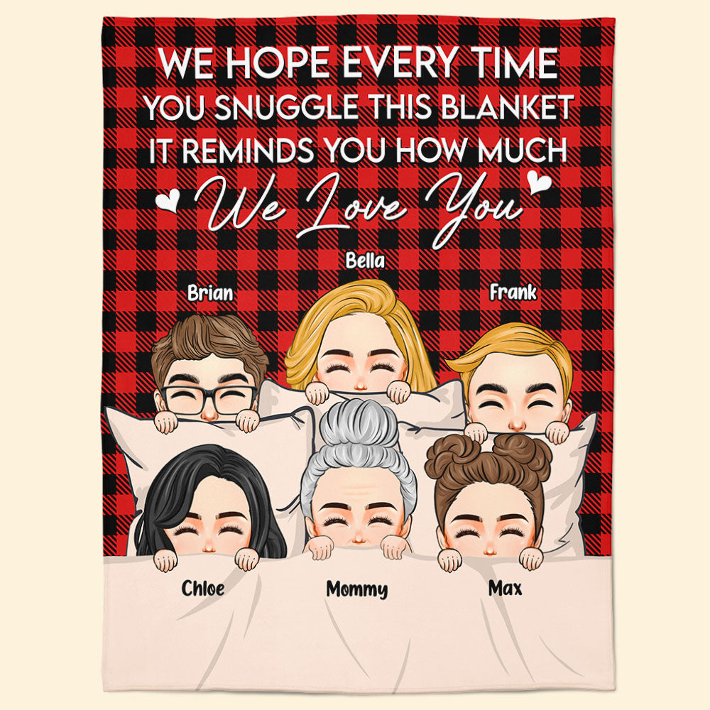 Every Time Snuggle This Blanket - Personalized Blanket
