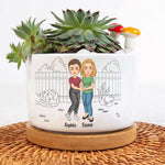 It Takes A Long Time To Grow Old Friends - Personalized Ceramic Plant Pot With Tray