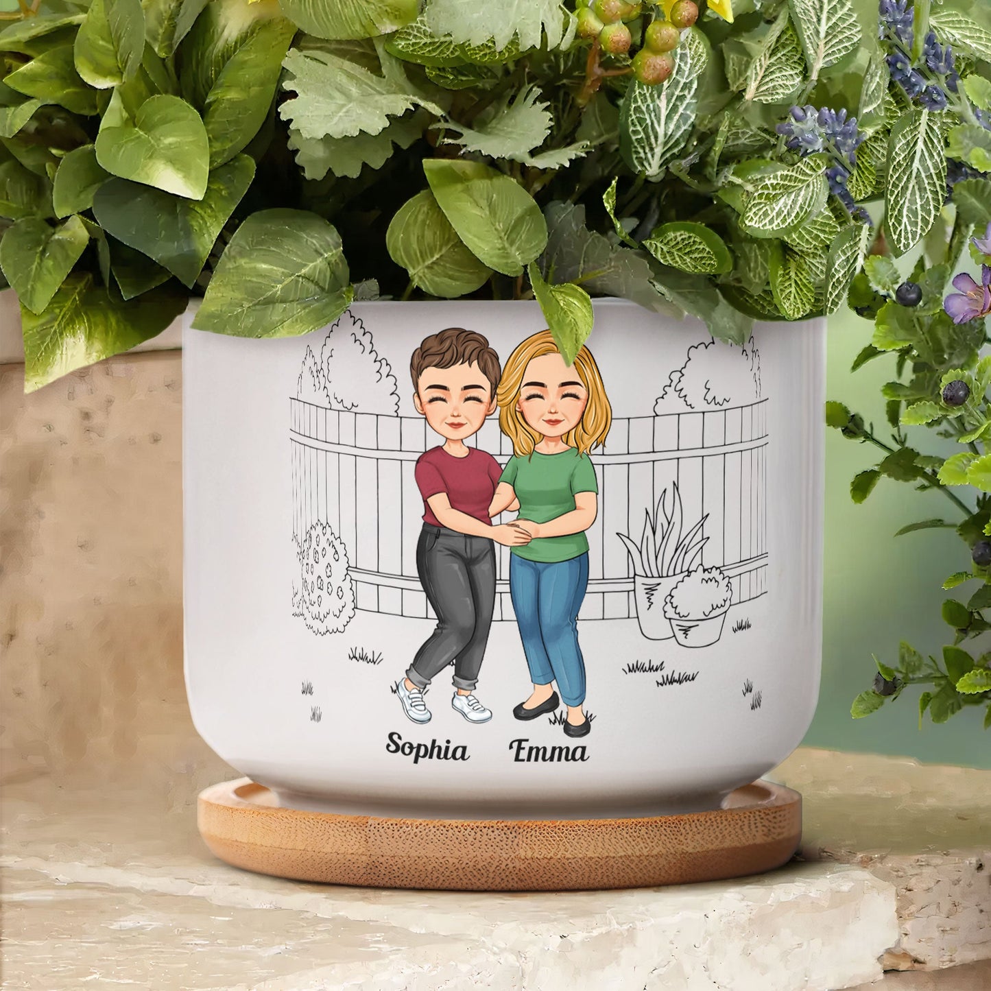 It Takes A Long Time To Grow Old Friends - Personalized Ceramic Plant Pot