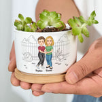 It Takes A Long Time To Grow Old Friends - Personalized Ceramic Plant Pot With Tray
