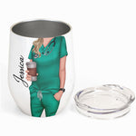 It's Dr. Actually - Personalized Wine Tumbler - Birthday, Loving Gift For Nurse, Doctor, Cna, Lpn, Lvn, Rn