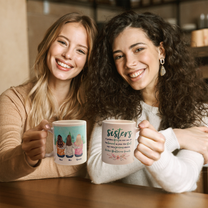 It's Love That Ties Our Hearts - Personalized Mug - Birthday & Christmas Gift For Sisters
