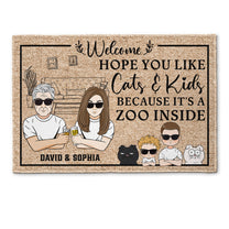 It's A Zoo Inside - Personalized Doormat
