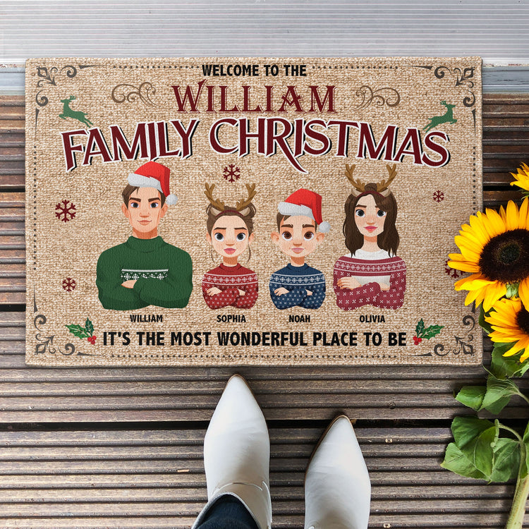 It'S The Most Wonderful Place To Be - Personalized Doormat