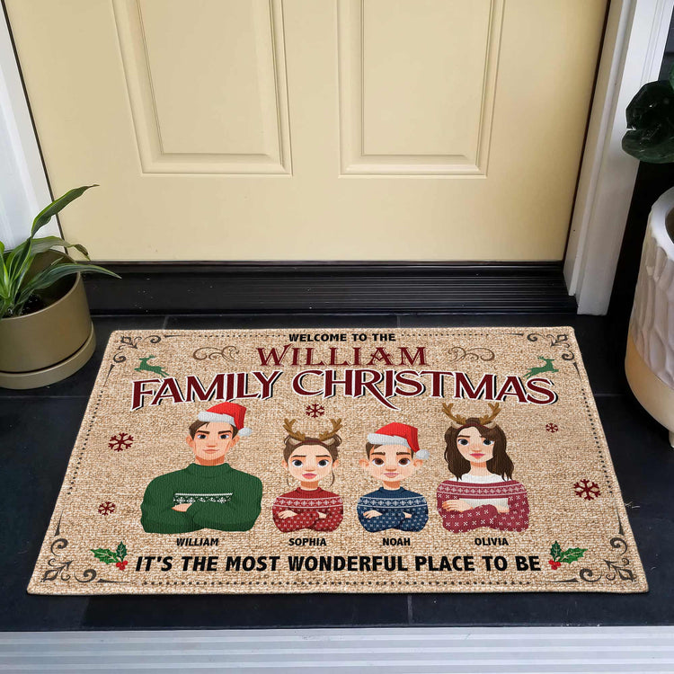 It'S The Most Wonderful Place To Be - Personalized Doormat