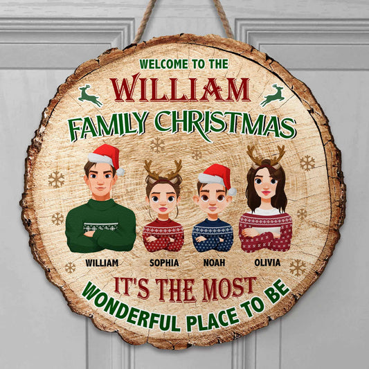 It's The Most Wonderful Place To Be - Personalized Wood Sign