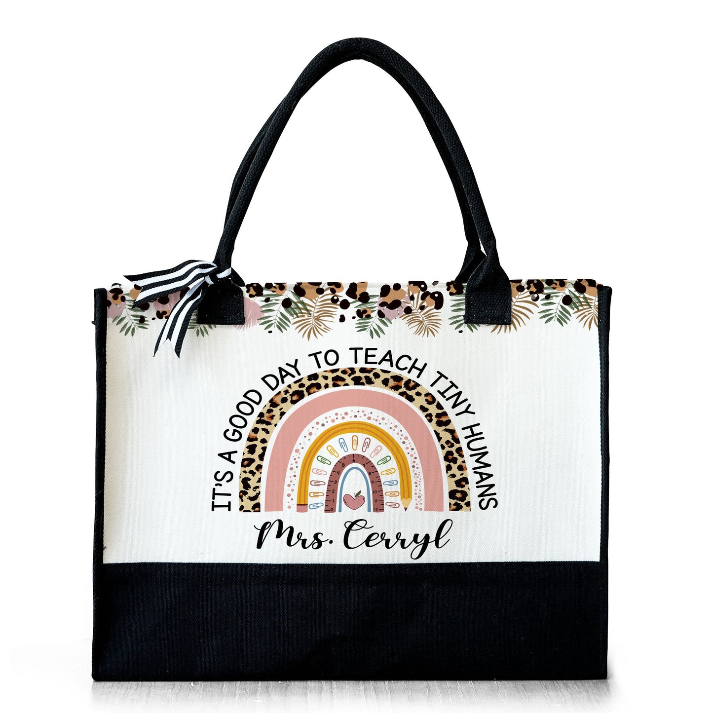 It's A Good Day To Teach Tiny Humans - Personalized Canvas Tote Bag