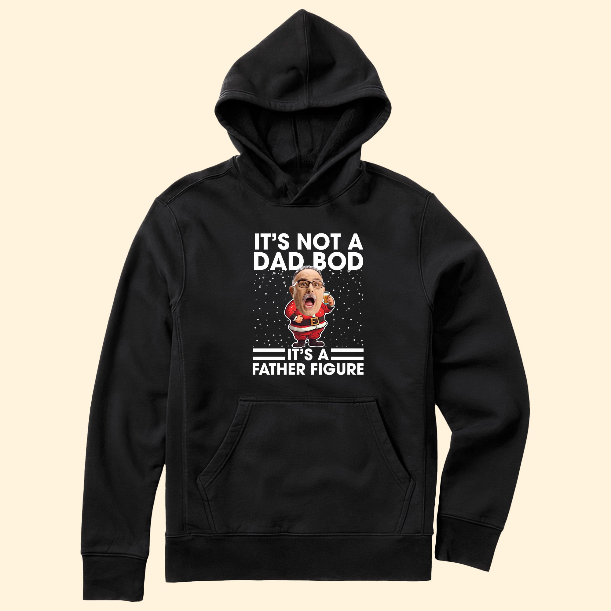 It's Not A Dad Bod It's A Father Figure Funny Santa - Personalized Photo Shirt