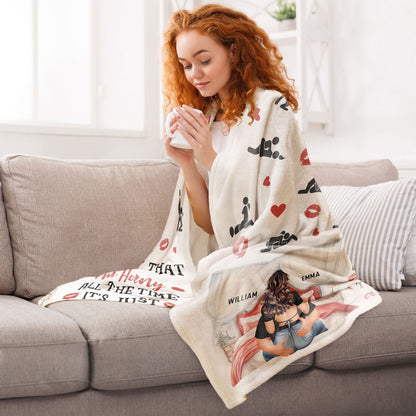 It's Not That I'M Horny All The Time Couples - Personalized Blanket