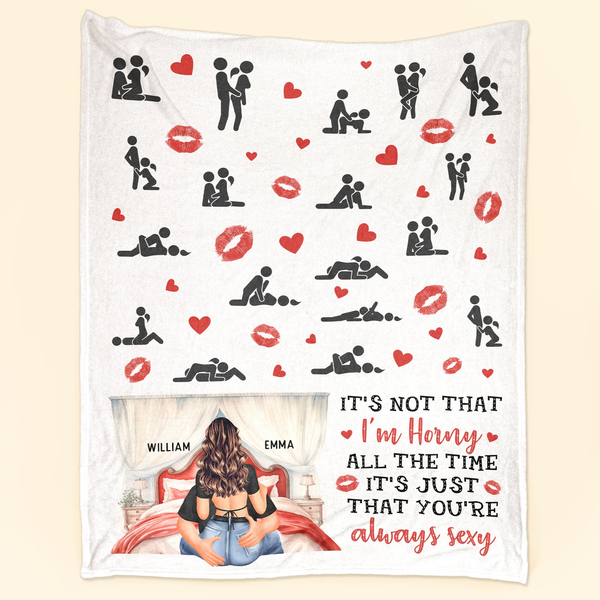 It's Not That I'M Horny All The Time Couples - Personalized Blanket