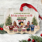 It's Not What We Have But Who We Have That Matters - Personalized Aluminum Ornament - Christmas Gift For Friends - Family Hugging