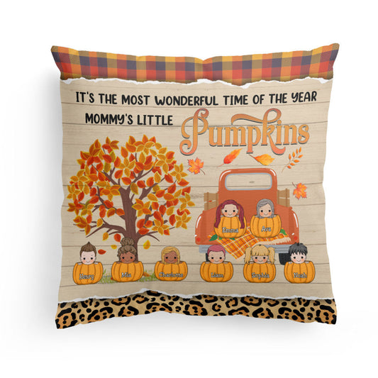 It's The Most Wonderful Time Of The Year - Personalized Pillow (Insert Included) - Fall Season, Home Decor Gift For Family, Mother, Kids