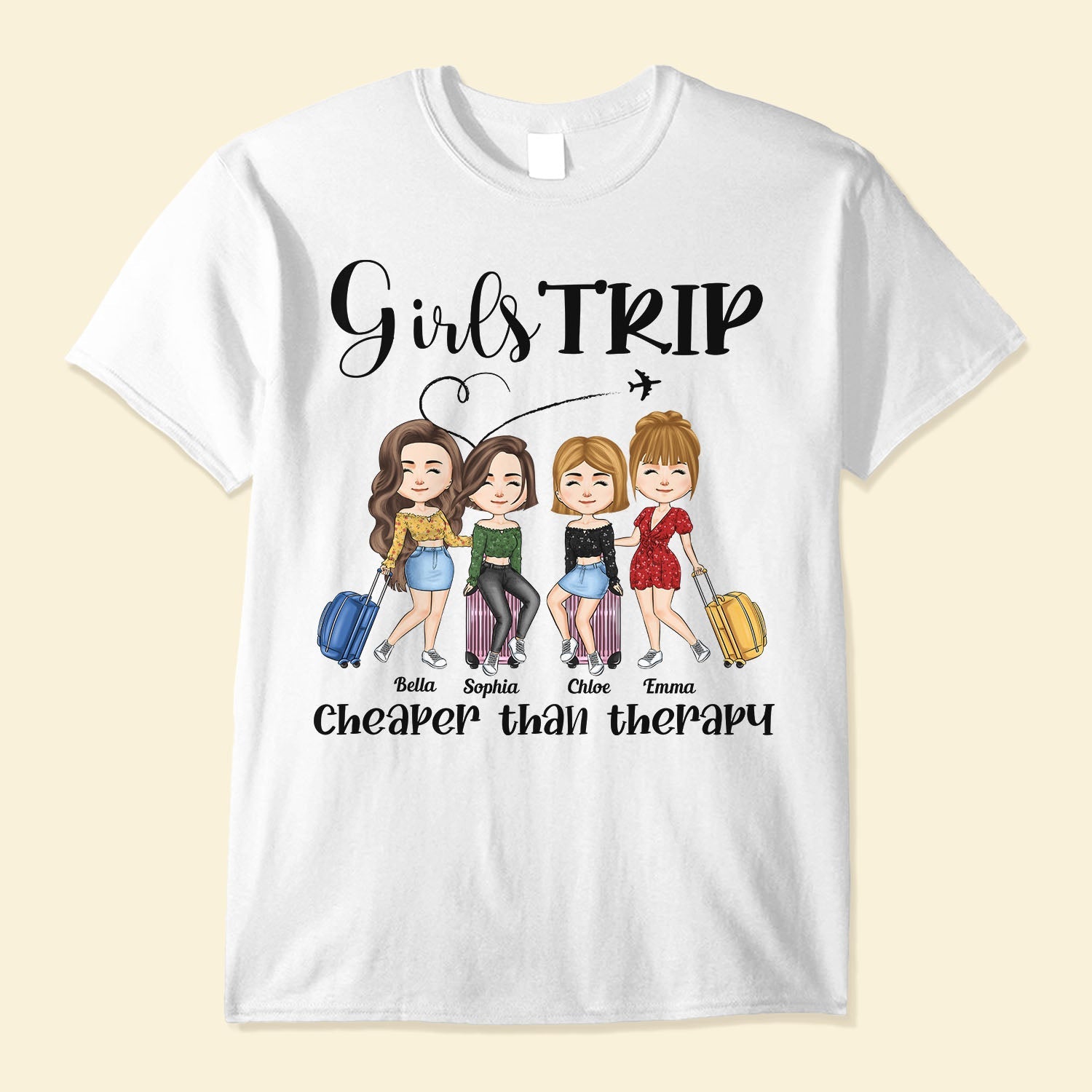 It's Girls Trip Version 2 - Personalized Shirt - Gift For Road Trip Crew, Travel Buddies, Trippin', Campin', Travelin'