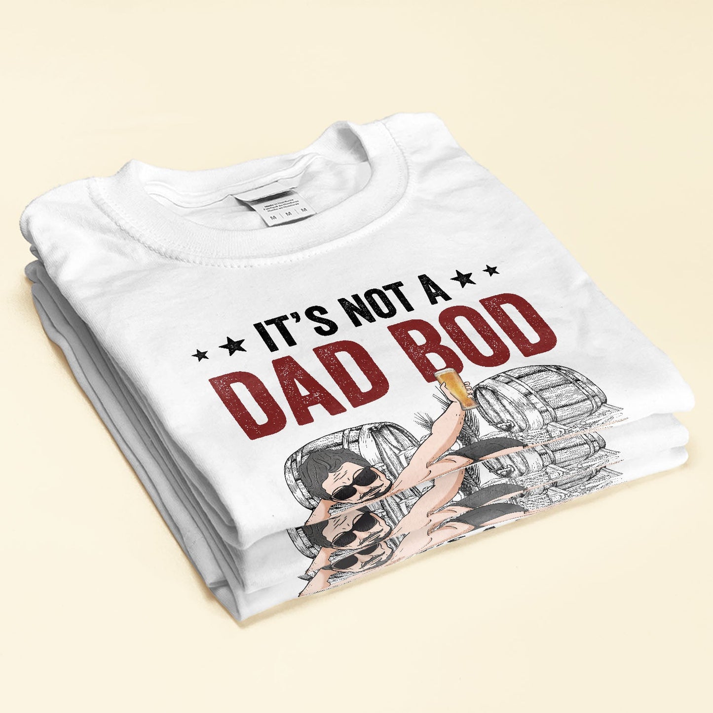 Its Not A Dad Bod It'S A Father Figure - Personalized Shirt - Birthday, Father's day Gift For Father, Dad, Papa, Husband