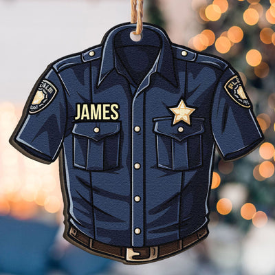 Job Uniform - Personalized Custom Shaped Wooden Ornament