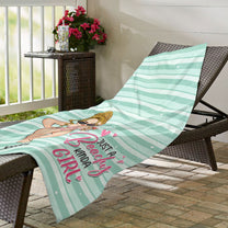 Just A Beachy Kinda Girl - Personalized Beach Towel