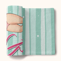 Just A Beachy Kinda Girl - Personalized Beach Towel