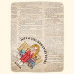 Just A Girl Who Loves Books 2 - Personalized Blanket - Birthday, Funny Gift For Book Lovers, Bookworm