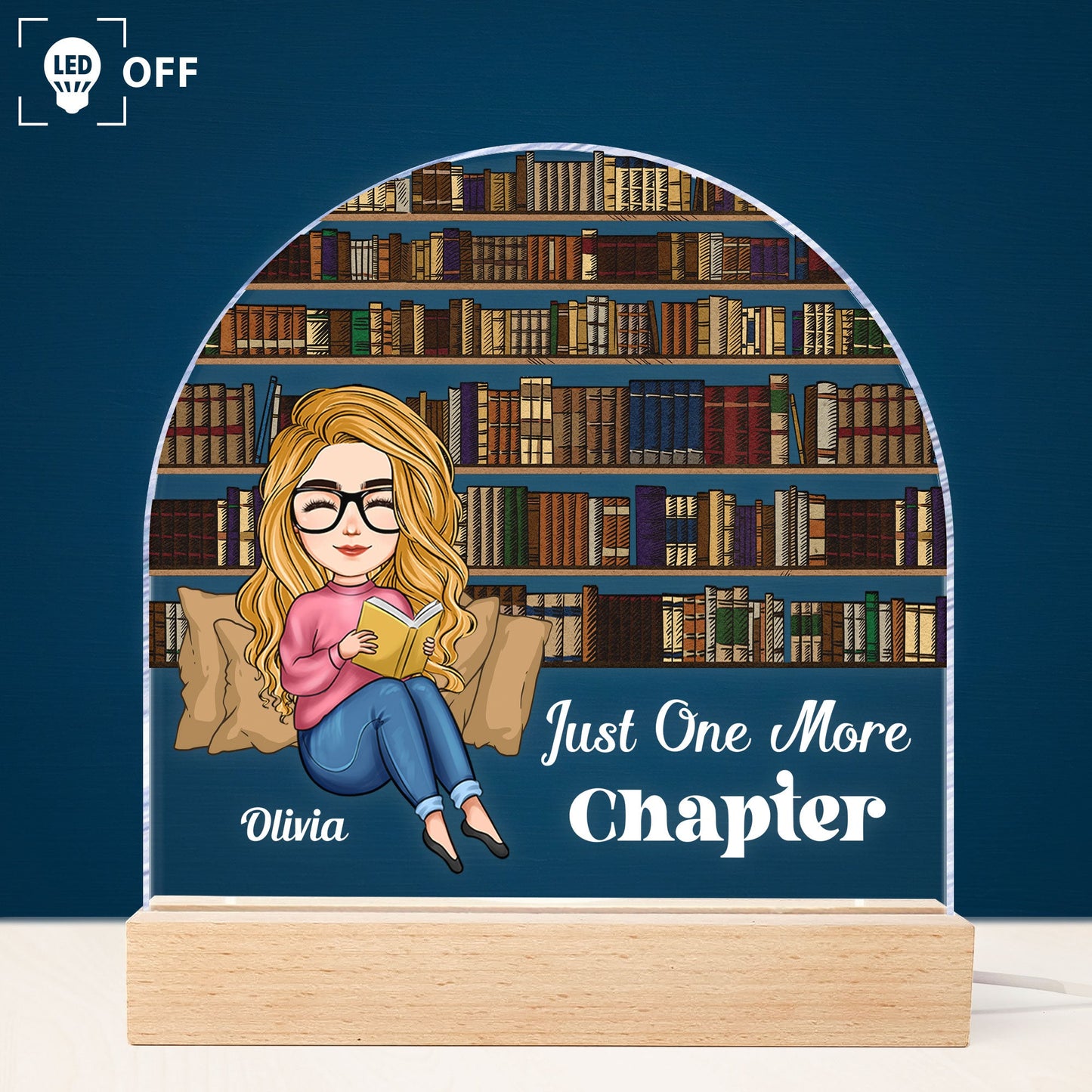 Just A Girl Who Loves Books - Personalized LED Light