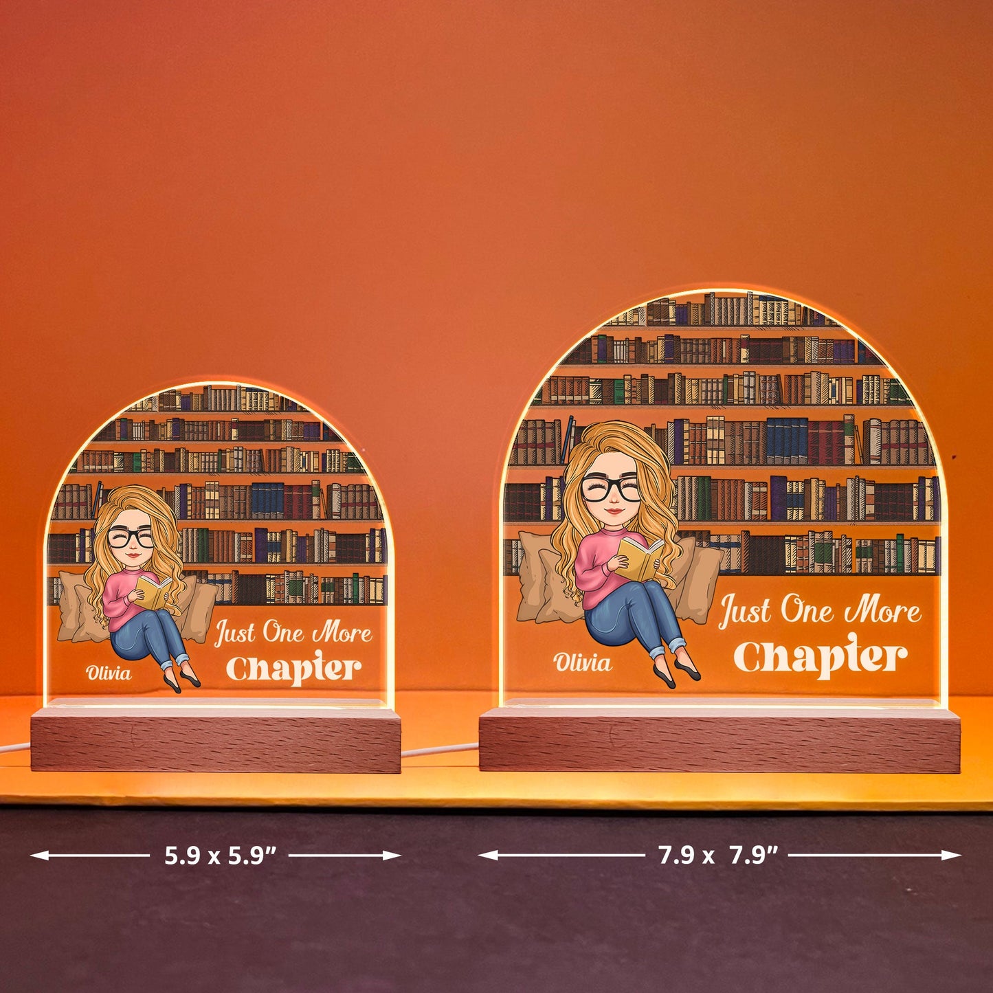 Just A Girl Who Loves Books - Personalized LED Light