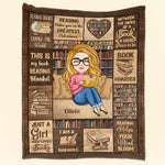 Just A Girl Who Loves Books - Personalized Blanket - Gift For Daughter