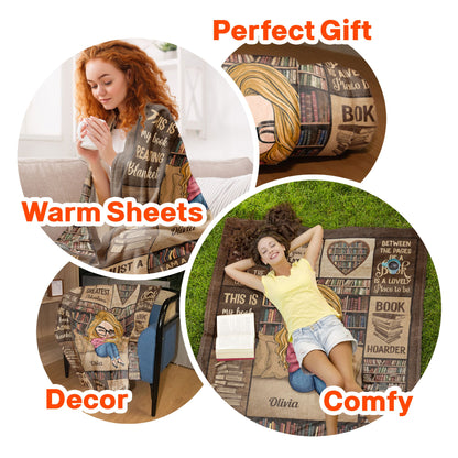 Just A Girl Who Loves Books - Personalized Blanket - Gift For Daughter