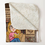 Just A Girl Who Loves Books - Personalized Blanket - Gift For Daughter