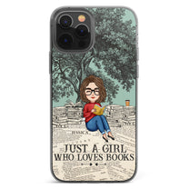 Just A Girl Who Loves Books - Personalized Clear Phone Case