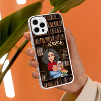 Just A Girl Who Loves Books - Personalized Clear Phone Case