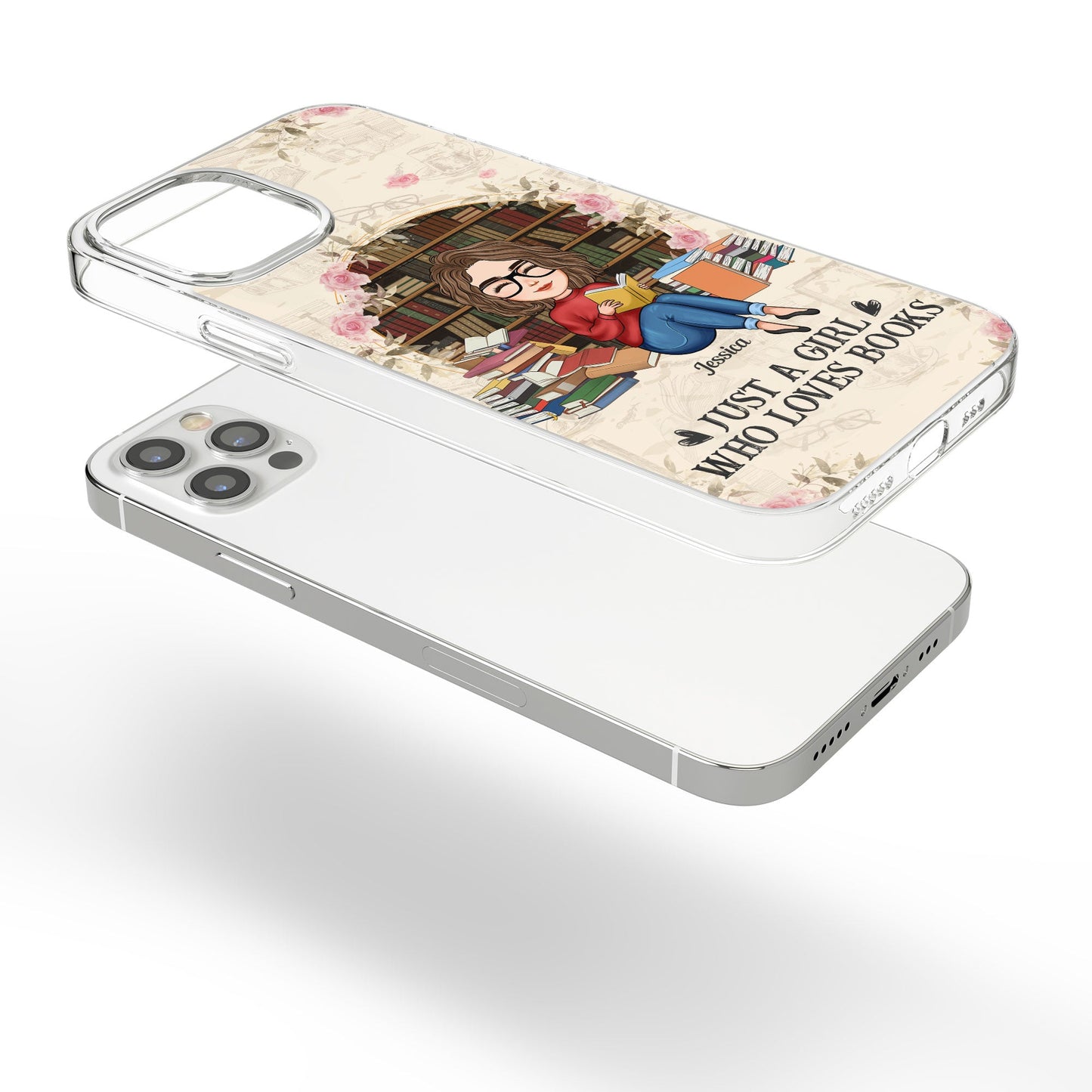 Just A Girl Who Loves Books - Personalized Clear Phone Case