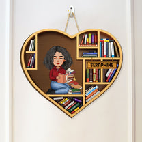 Just A Girl Who Loves Books - Personalized Custom Shaped Wood Sign