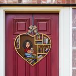 Just A Girl Who Loves Books - Personalized Custom Shaped Wood Sign