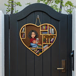 Just A Girl Who Loves Books - Personalized Custom Shaped Wood Sign