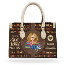 Just A Girl Who Loves Books - Personalized Leather Bag