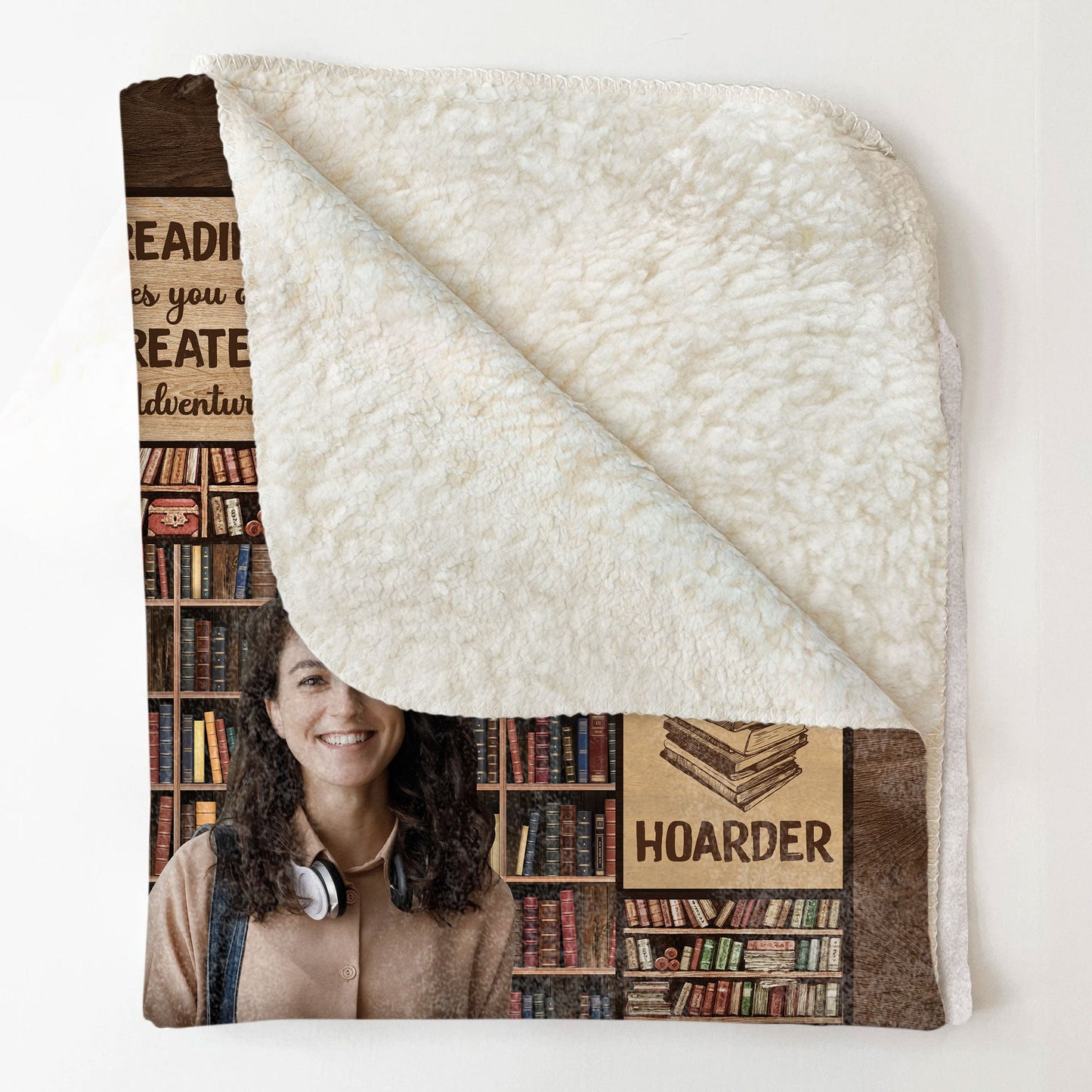 Just A Girl Who Loves Books  - Personalized Photo Blanket