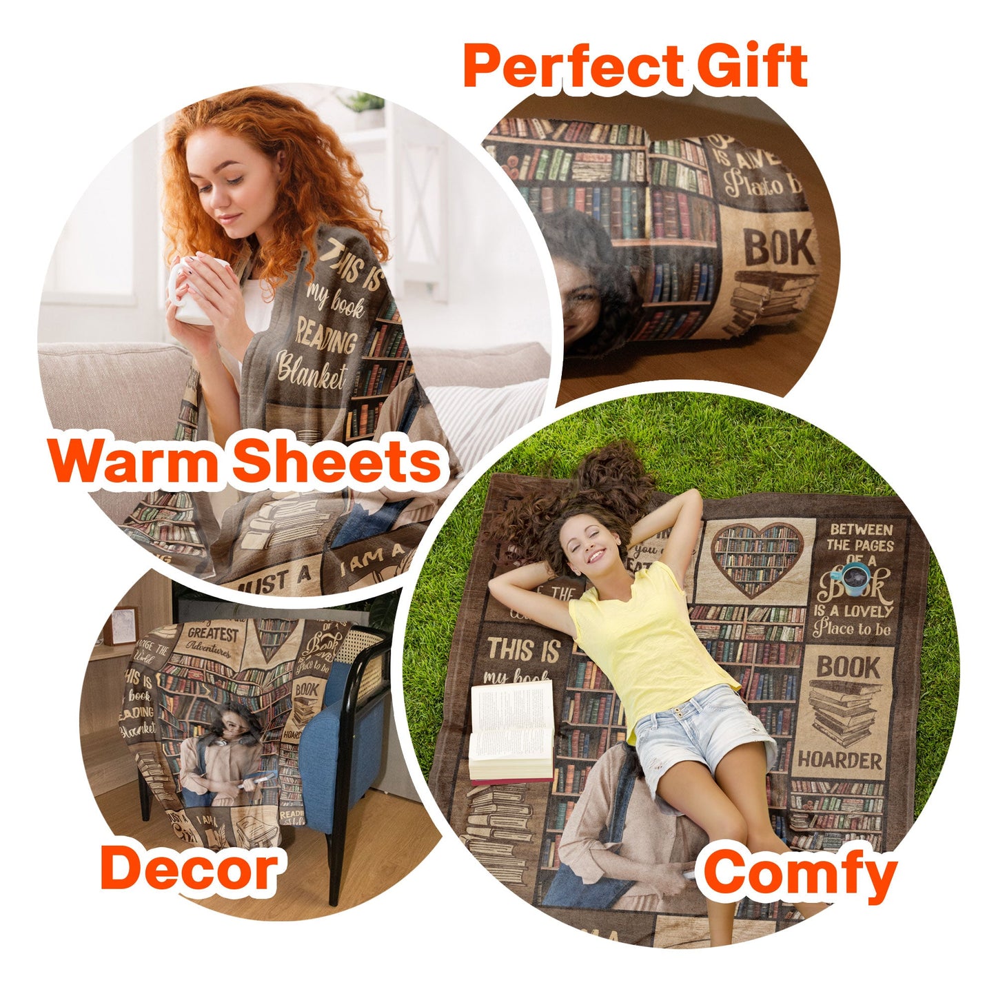 Just A Girl Who Loves Books  - Personalized Photo Blanket