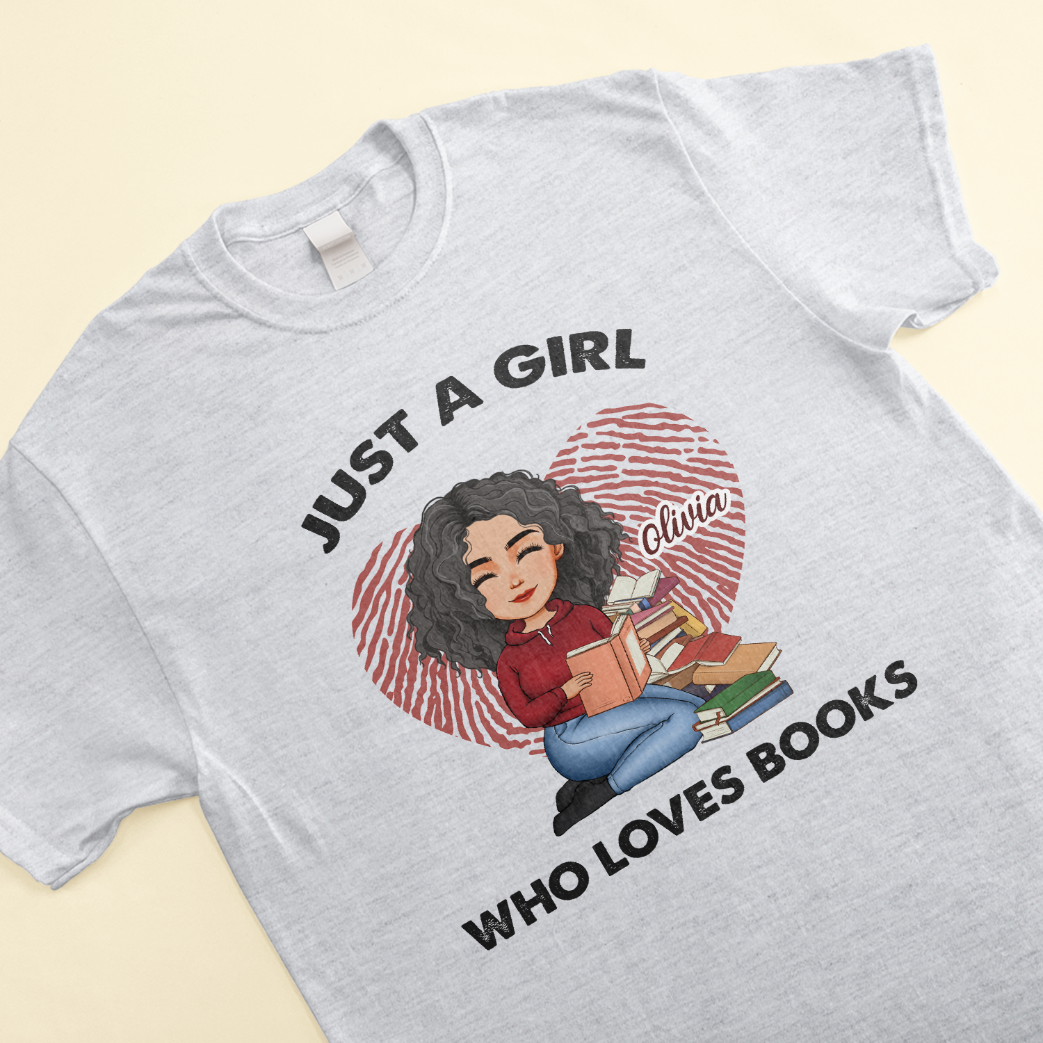 Just A Girl Who Loves Books - Personalized Shirt - Birthday, Loving Gift For Book Lovers, Bookworm