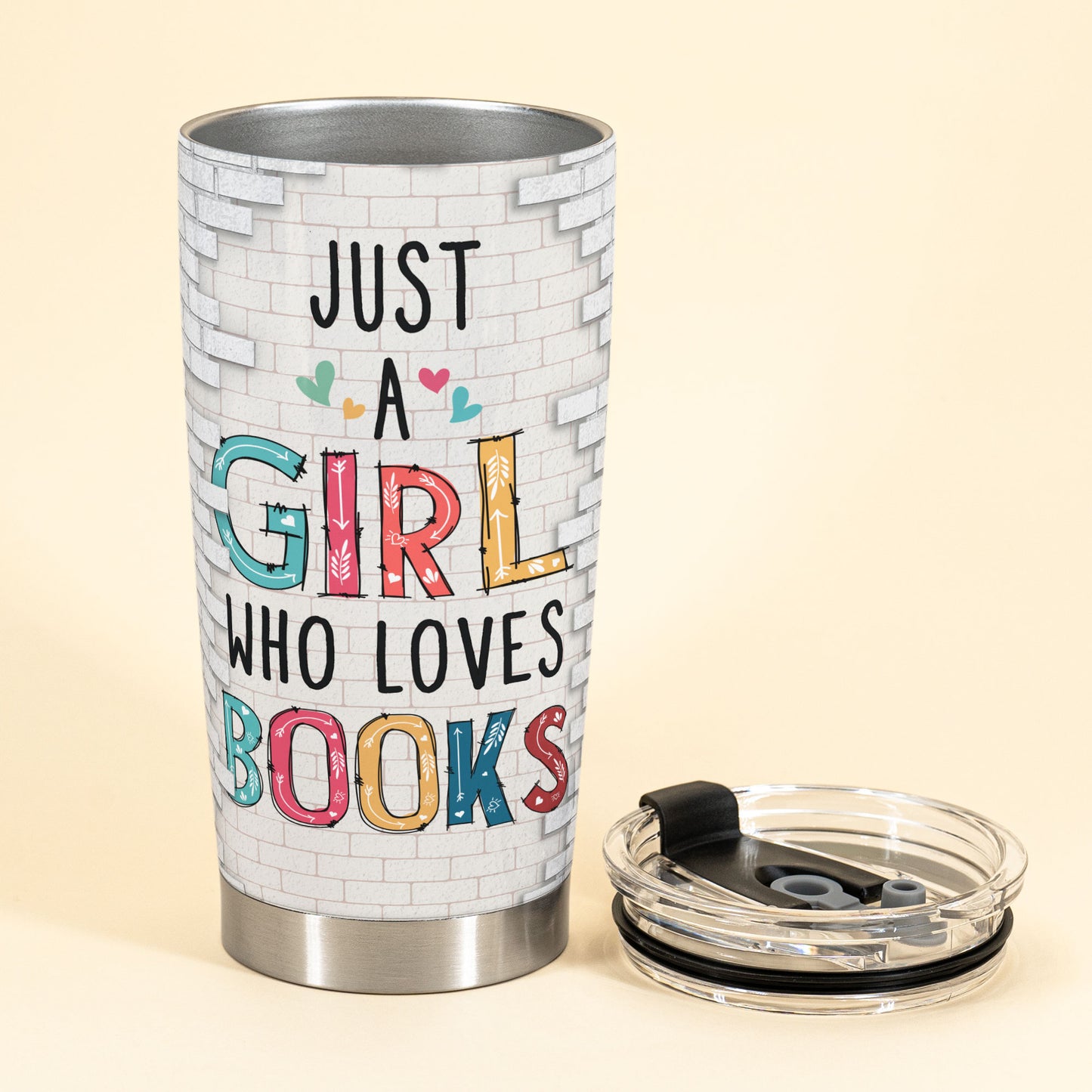 Just A Girl Who Loves Books - Personalized Tumbler Cup - Birthday Gifts For Women, Book Lovers